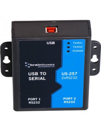 2PORT DB9 SER USB RS232 1MBD INDUSTRIAL CASING F/DESKTOP 