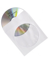 100PK CD/DVD PAPER SLEEVES WITH CLEAR WINDOW 