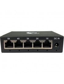 5PORT GIG ETHERNET SWITCH METAL CAPACITY 10GBPS MDI/MDIX WALL MNT 