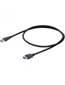1M USB 3.0 MALE TO FEMALE EXTENSION CABLE A TO A BLACK 