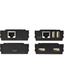 4 PORT USB 2.0 EXTENDER HUB USB-A OVER CAT5/6 ETHERNET RJ45 
