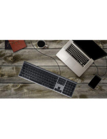 SLIM USB-C WIRED MAC KEYBOARD SPACE GRAY TYPE-C FOR MAC & PC 