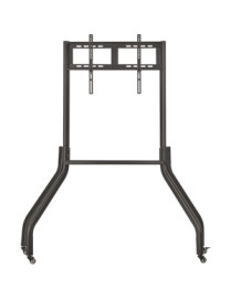 ROLLING TV CART FOR 42-65IN DISPLAYS WIDE LEGS LOCKING CASTERS 