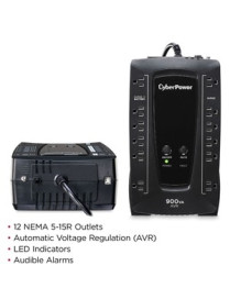 900VA AVR UPS 120V USB 12 OUT 5-15R 5FT RJ11 LINE-INT 3YR WTY 